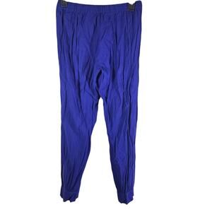 Splendid women's cobalt blue pull on pants jogger ankle zip